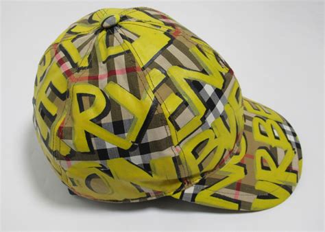 burberry graffiti cap|Burberry Graffiti Marker Logo Check Baseball Cap .